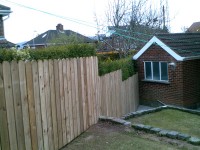 New garden fence constructed in Belfast by HMC Joiners & Builders, Northern Ireland